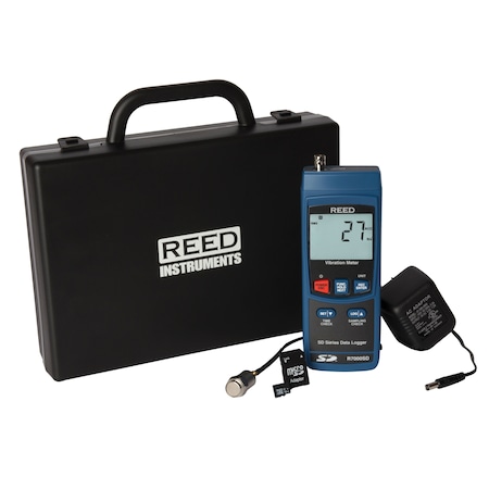 Reed Instruments REED Data Logging Vibration Meter with Power Adapter and SD Card R7000SD-KIT